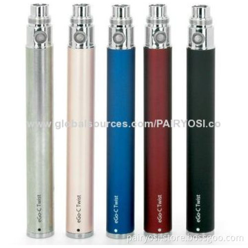 eGo Twist Batteries, 3.2-4.8V Variable Voltage with Short-circuit Protection